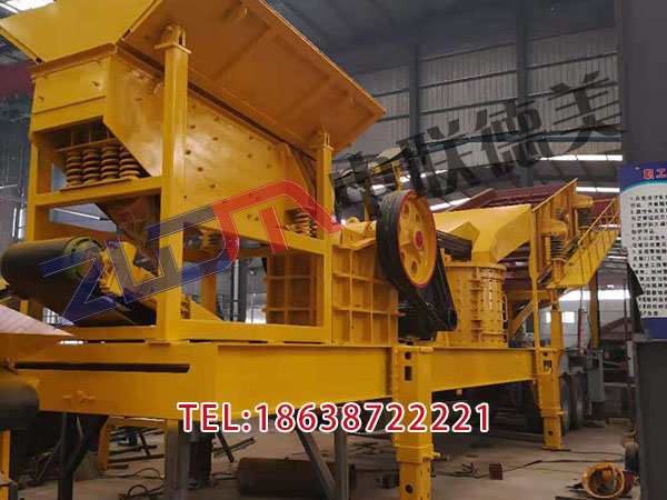 四川建筑垃圾移动破碎机工作现场