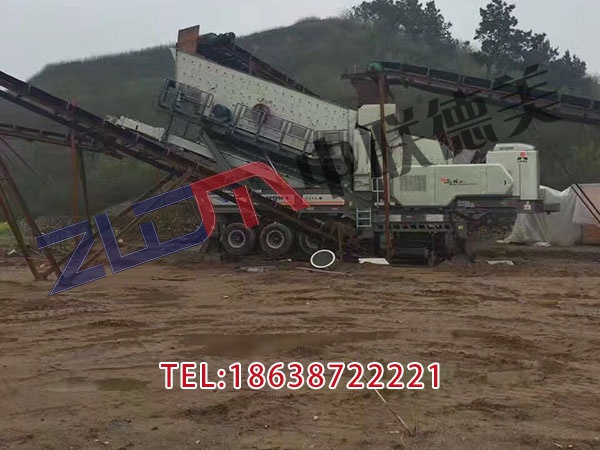 吉林小型移动破碎站工作视频